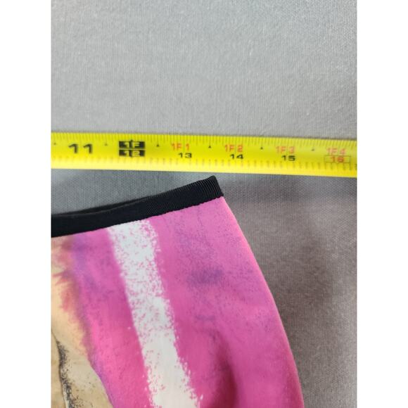 Walter Womens Faux Wrap Skirt Size 10 Watercolor Short Office 80s Y2K - Picture 4 of 7